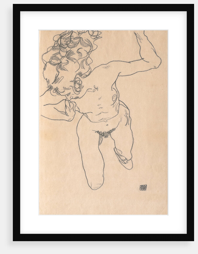 Laying (Falling) Woman with Long Hair, 1917 by Anonymous