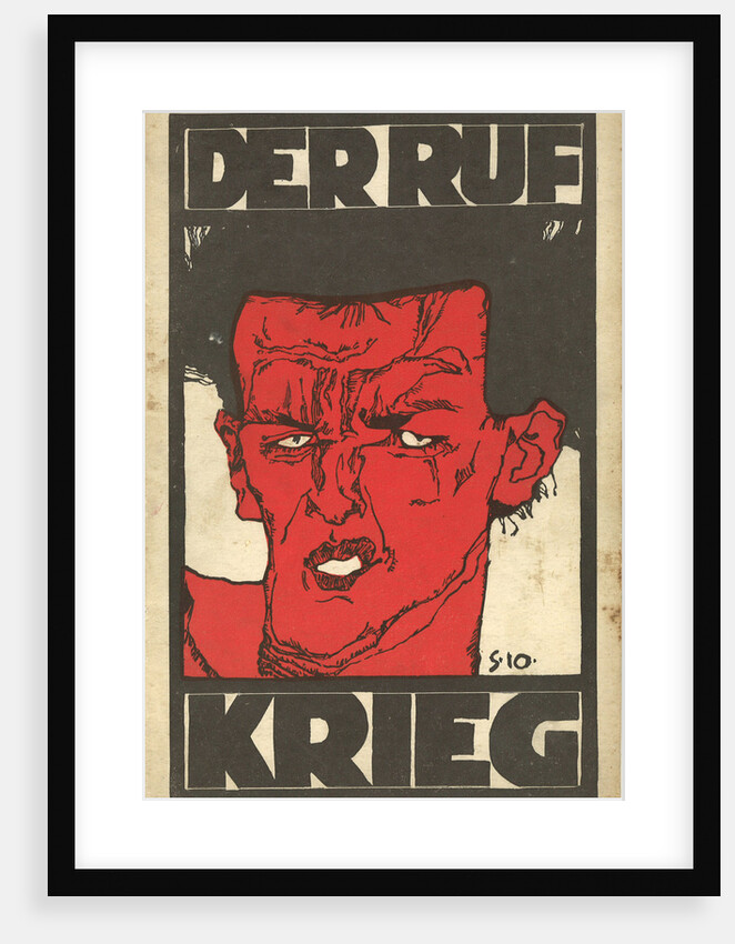 Self-portrait, 1910. Cover of The Call (Der Ruf) magazine. Special Edition The War (Krieg), by Anonymous