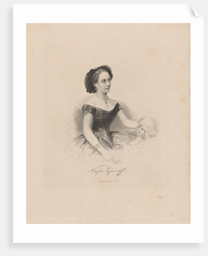 Prima ballerina Nadezhda Konstantinovna Bogdanova, 1850-1860 by Anonymous