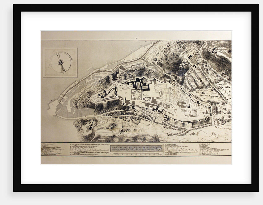 General plan of the Fortress of the Alhambra, 1770 by Anonymous