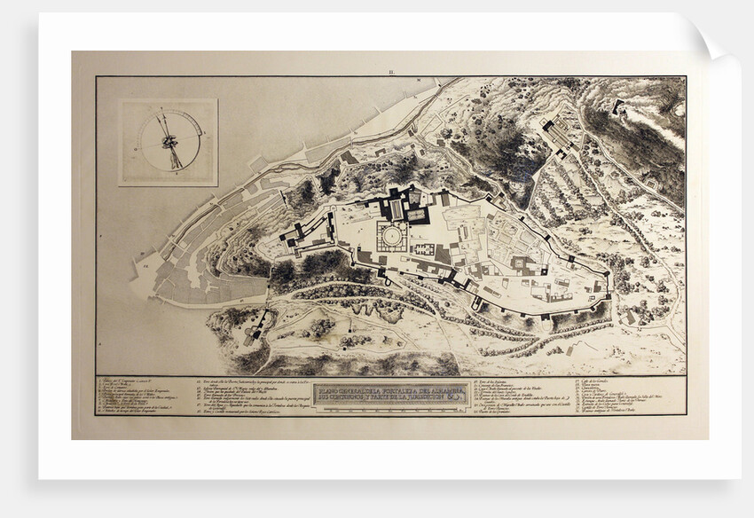 General plan of the Fortress of the Alhambra, 1770 by Anonymous