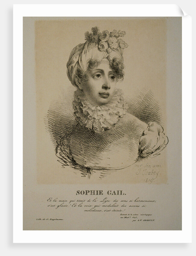 Portrait of the singer and composer Edmée Sophie Gail, 1819 by Anonymous