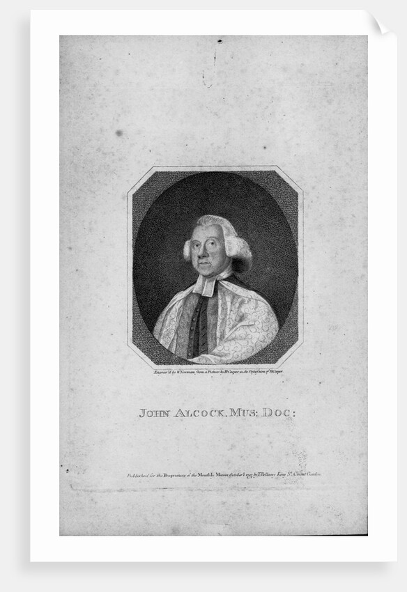Portrait of the composer John Alcock by Anonymous