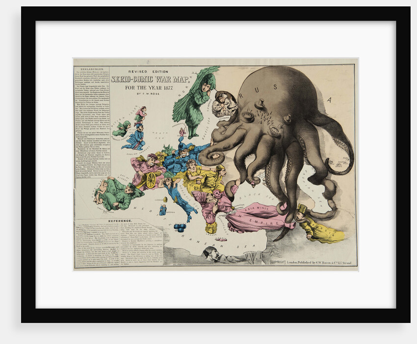 Serio-Comic War Map For The Year 1877, 1877 by Anonymous