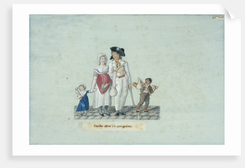 Family going to the tavern, c. 1793 by Anonymous