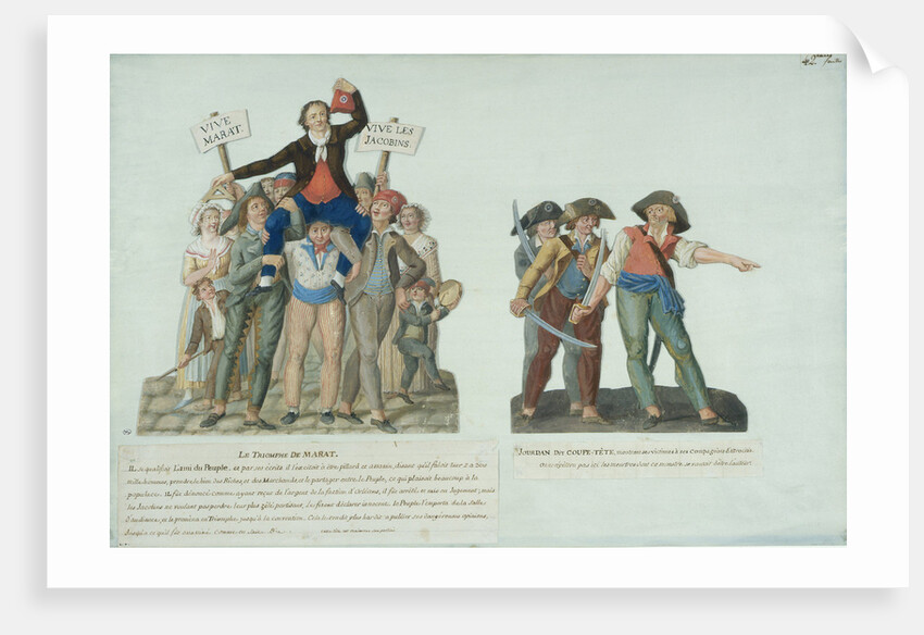 The triumph of Marat, April 24, 1793, c. 1793 by Anonymous