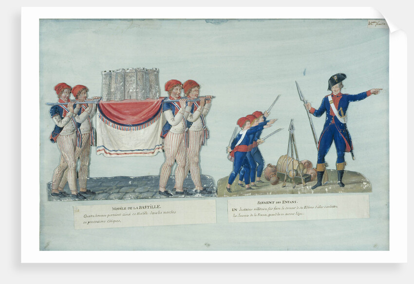 Model of the Bastille. Oath of Children, c. 1793 by Anonymous