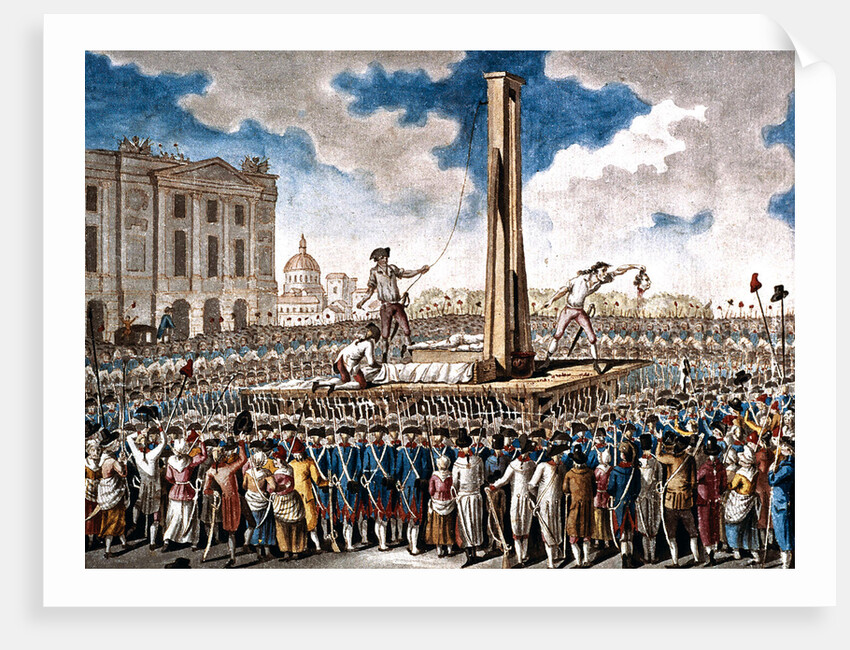 The Execution of Louis XVI in the Place de la Revolution on 21 January 1793, 1790s by Anonymous