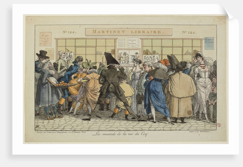 Dawdlers of the Rue du Coq or The Martinets printshop, c. 1810 by Anonymous