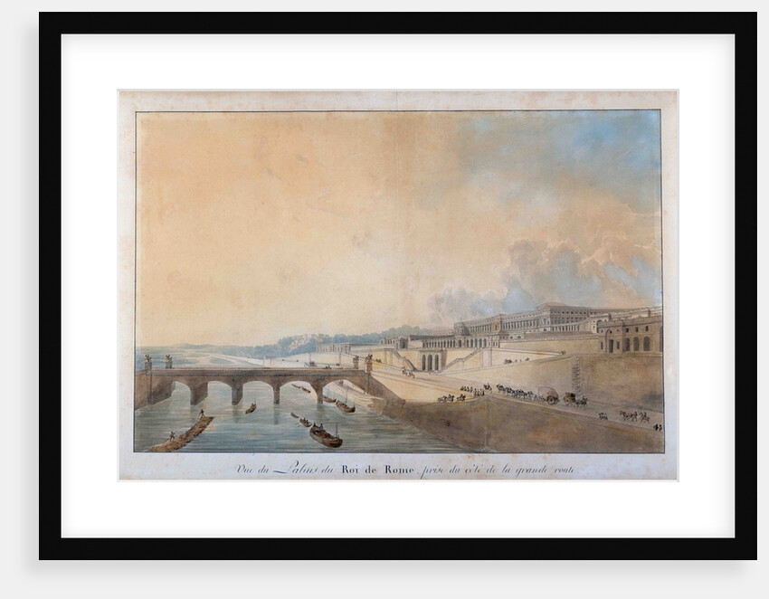 View of the Palace of the King of Rome as Seen from garden side, 1813 by Anonymous