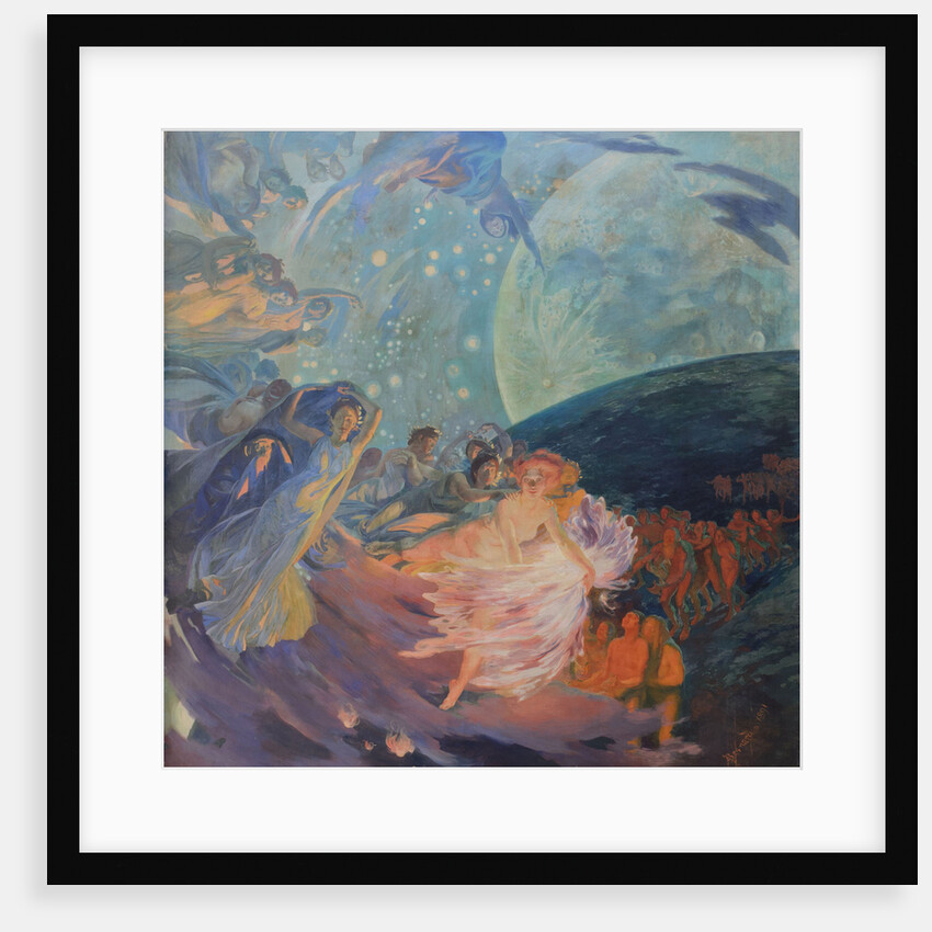 Truth pulling Science, which is spreading its light to mankind, 1890 by Anonymous