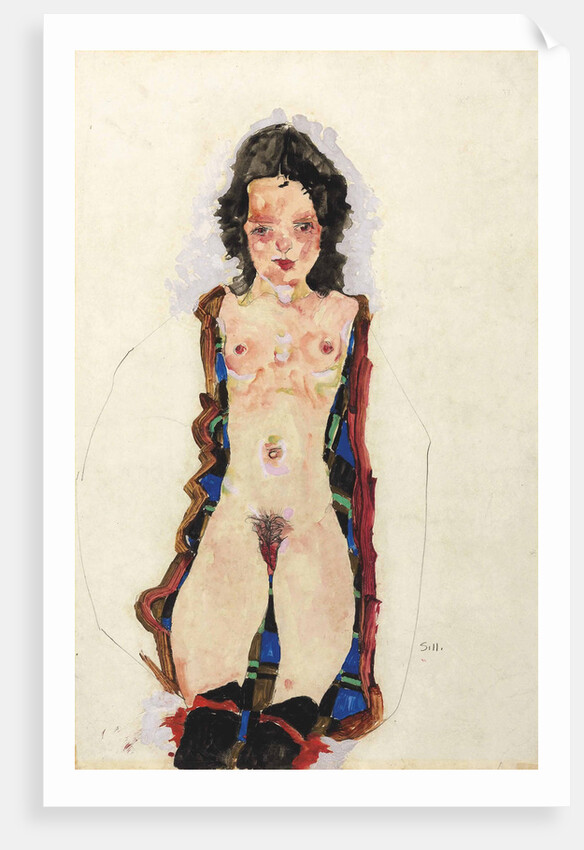 Nude with Red Garters, 1911 by Anonymous