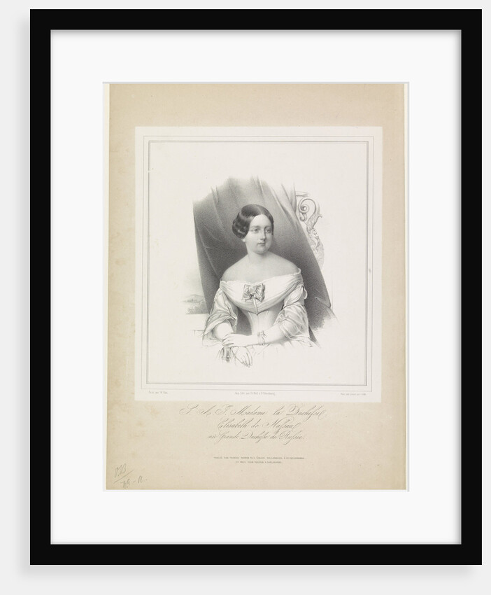 Grand Duchess Elizabeth Mikhailovna of Russia, Duchess of Nassau, ca 1844-1850 by Anonymous