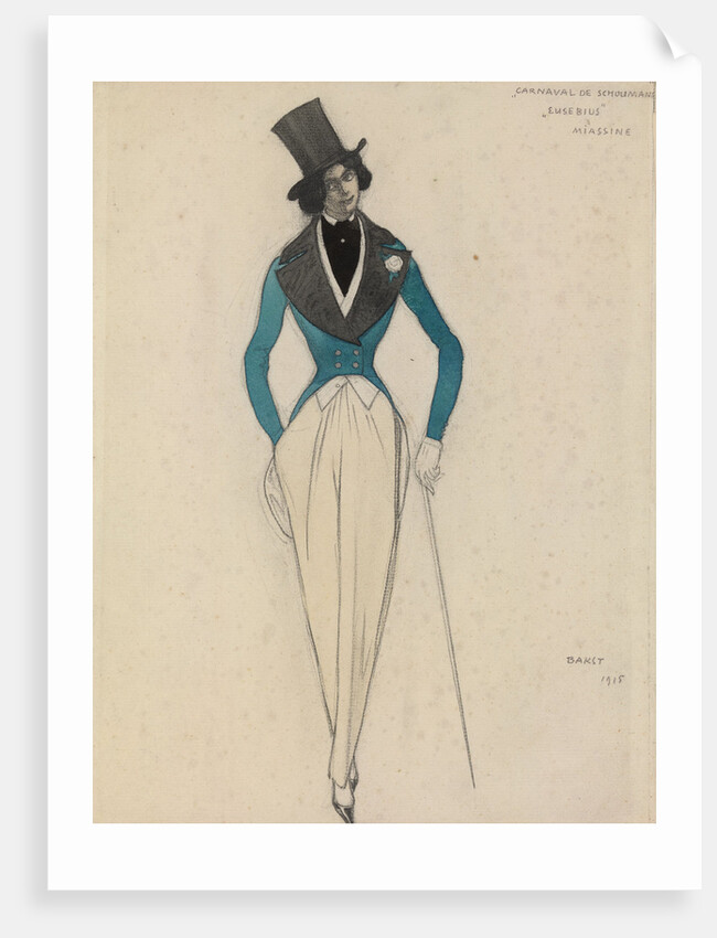Costume design for the ballet Carnaval by R. Schumann, 1915 by Anonymous