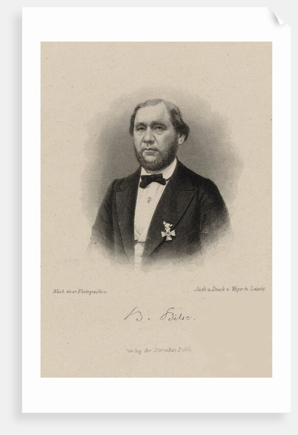 Portrait of the composer Benjamin Bilse, 1870 by Anonymous