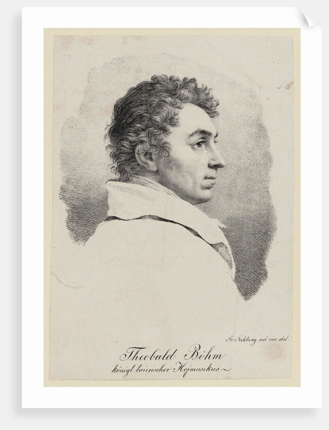 Portrait of the composer Theobald Böhm, 1825 by Anonymous