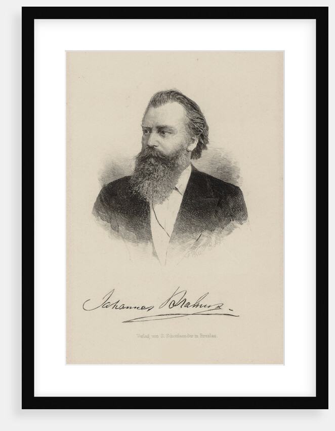 Portrait of the composer Johannes Brahms, 1870 by Anonymous