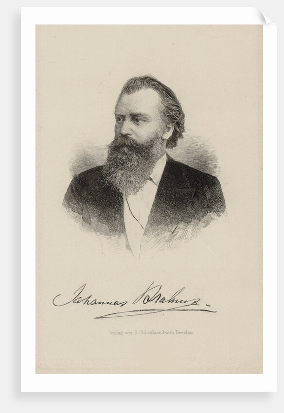 Portrait of the composer Johannes Brahms, 1870 by Anonymous