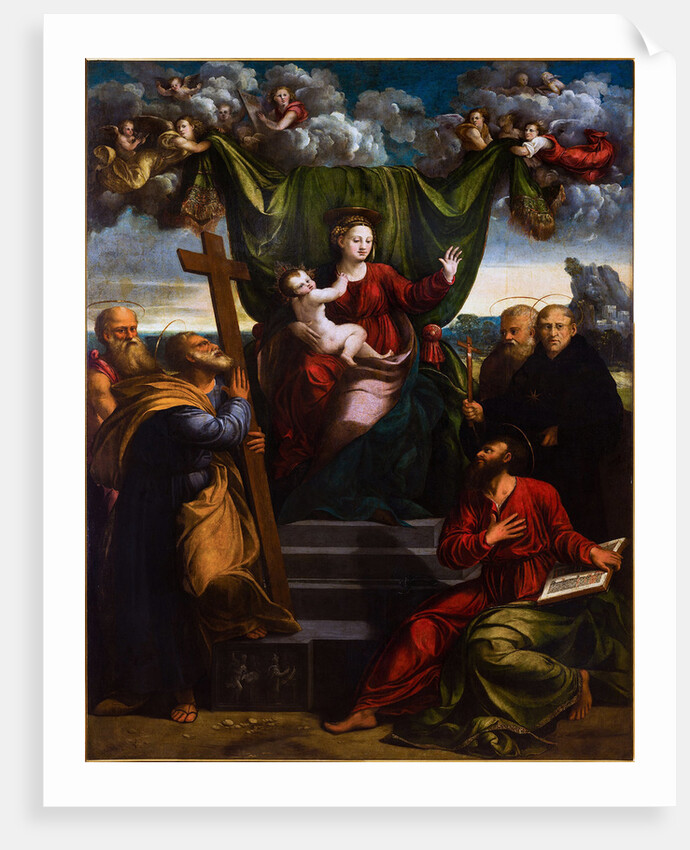 The Virgin and Child with Saints, First Half of 16th cen by Anonymous