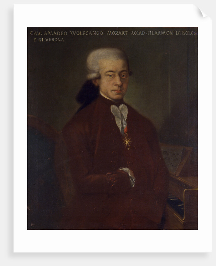 Portrait of the composer Wolfgang Amadeus Mozart, 1777 by Anonymous