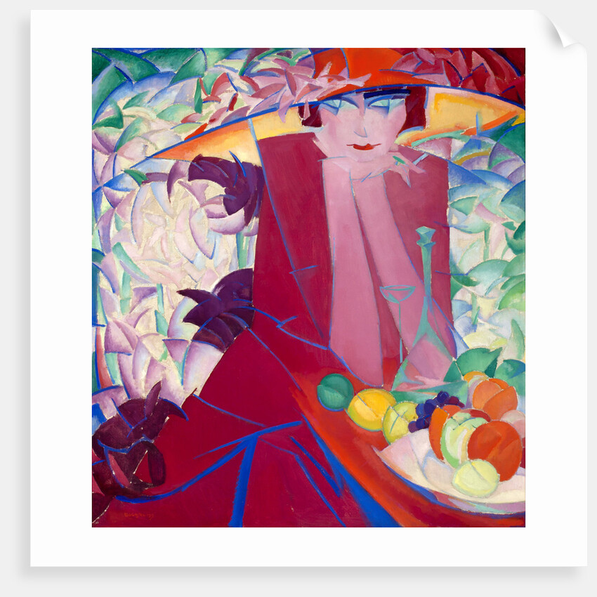 Lady with Large hat in Summer House, 1913 by Anonymous