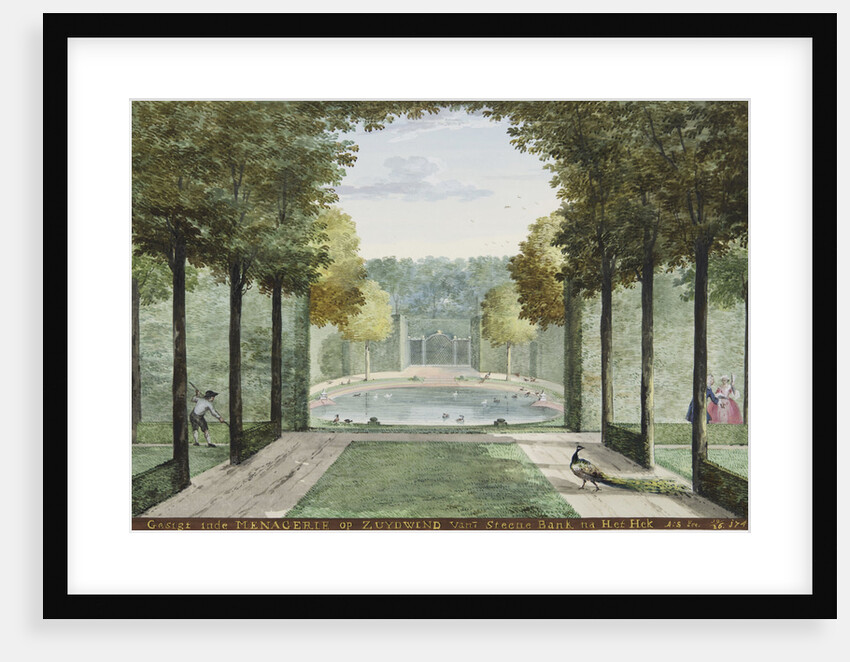 The garden with the menagerie of the Huis Zuydwind at s Gravenzande, 1746 by Anonymous