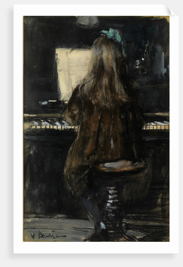 Floortje plays piano by Anonymous