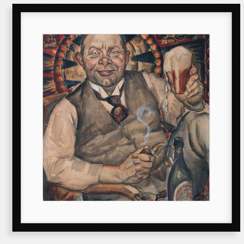 Piet Boendermaker with beer glass, 1917 by Anonymous
