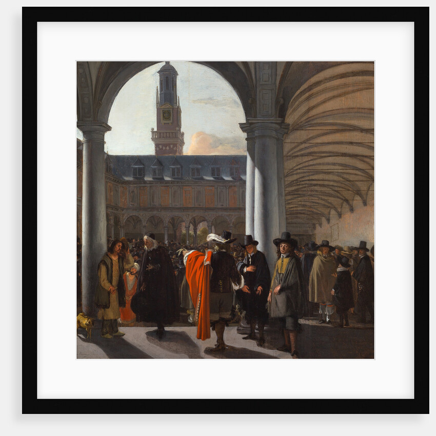 The Courtyard of the Beurs in Amsterdam, 1653 by Anonymous