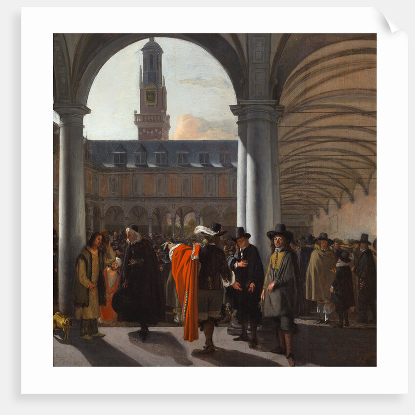 The Courtyard of the Beurs in Amsterdam, 1653 by Anonymous