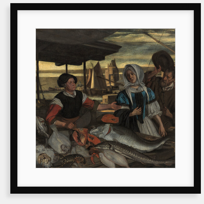 Fish market at evening, ca 1672 by Anonymous