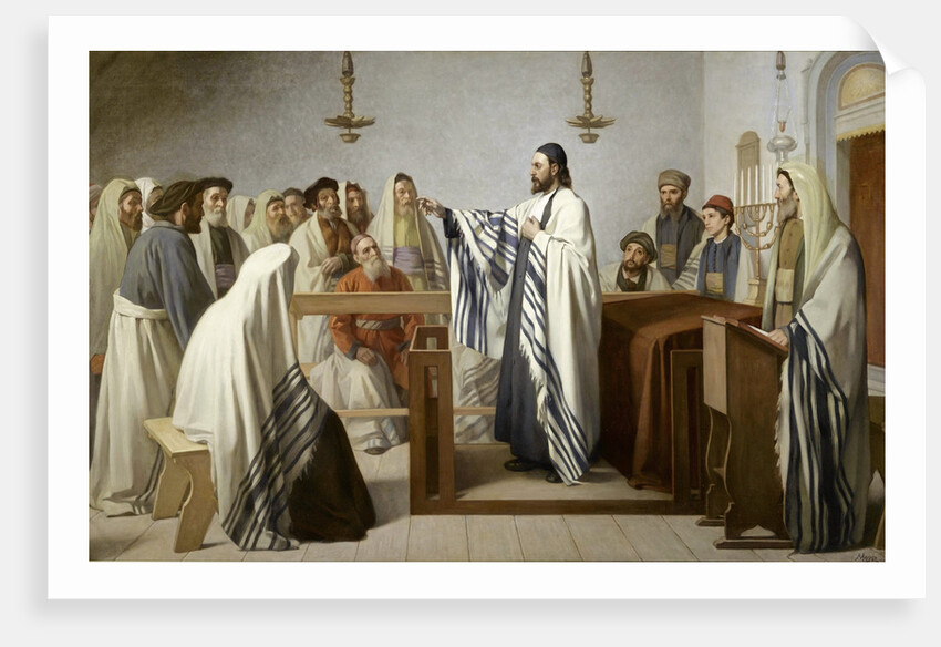 Sermon in an israelite oratory (Sermon dans un oratoire israélite), 1897 by Anonymous