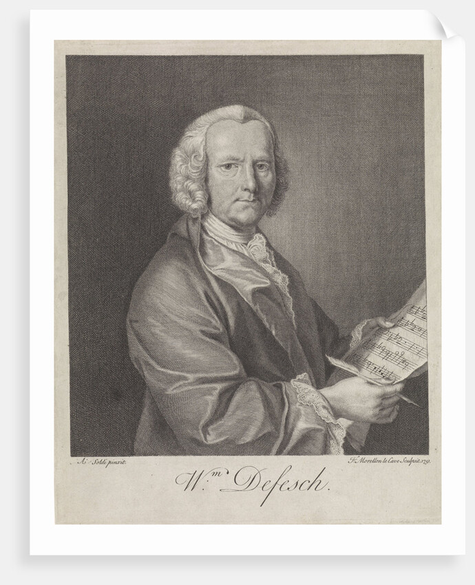 Portrait of the composer Willem de Fesch, 1751 by Anonymous