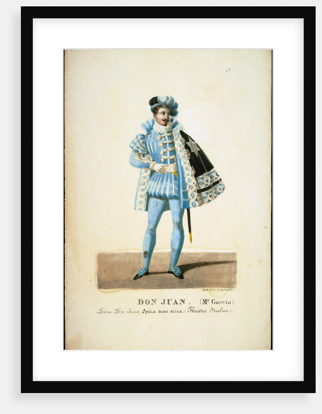 Manuel del Pópulo Vicente García as Don Giovanni in opera Don Giovanni by Wolfgang Amadeus Mozart, 1 by Anonymous