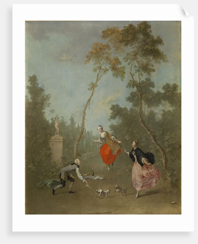 Lady on a swing by Anonymous