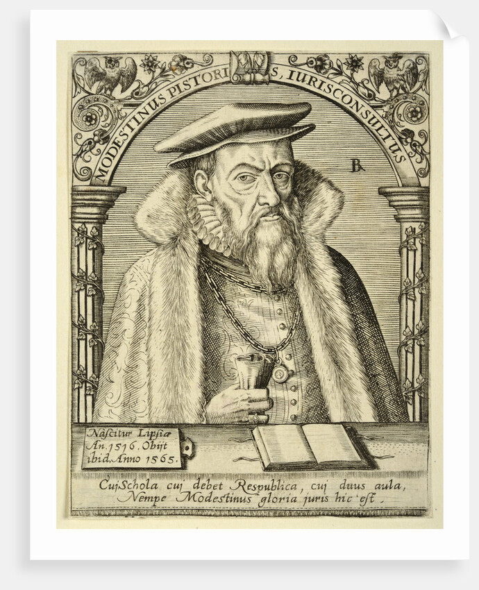 Portrait of Modestinus Pistoris, ca 1590 by Anonymous