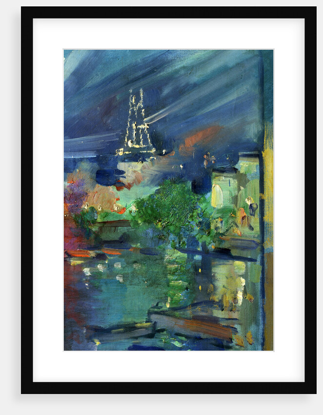 The Eiffel Tower at Night, 1924 by Anonymous