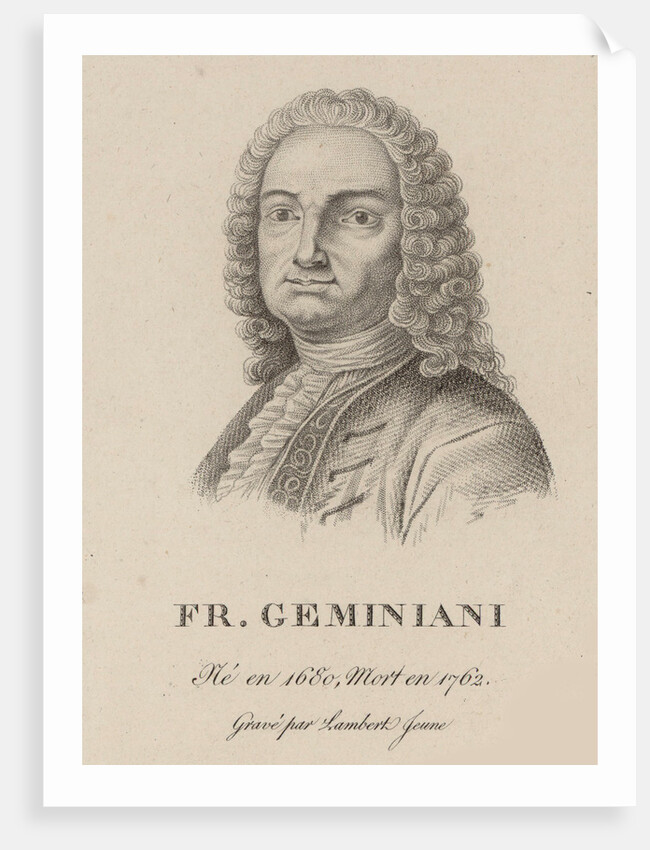 Portrait of the composer and violinist Francesco Saverio Geminiani, 1810s by Anonymous