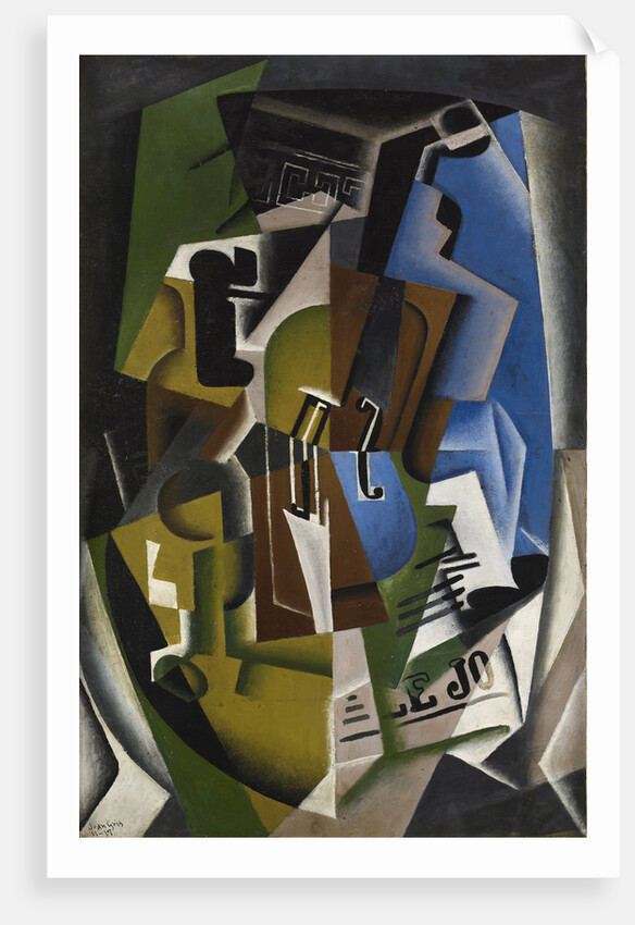 Violin and newspaper, 1917 by Anonymous