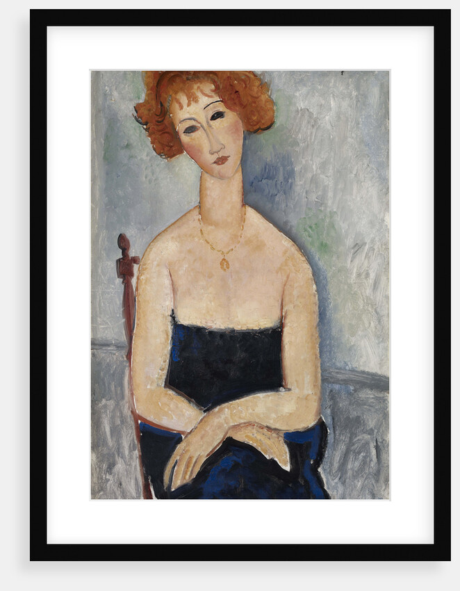 Red-headed Woman wearing a Pendant, 1918 by Anonymous