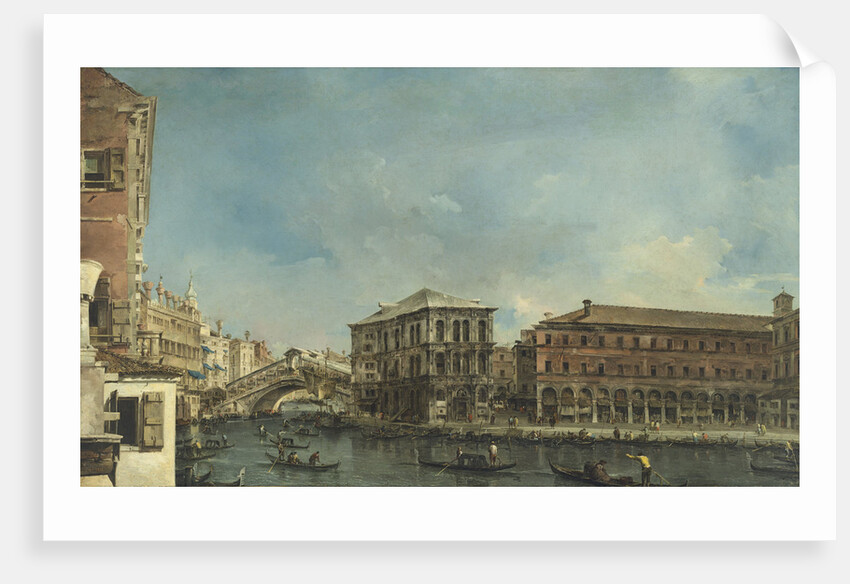 The Rialto Bridge with the Palazzo dei Camerlenghi in Venice by Anonymous