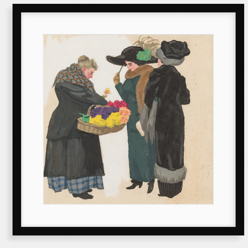 A Flower Seller, 1900s-1910s by Anonymous