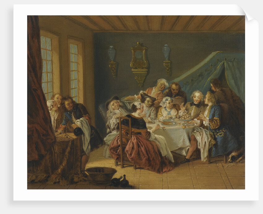 An Interior With Elegant Figures Dining, by Anonymous