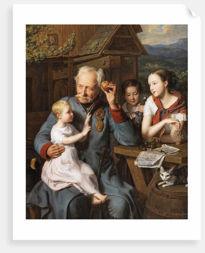 An old invalid with children, 1827 by Anonymous