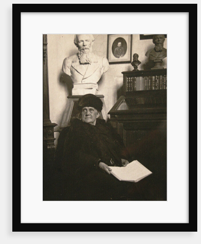 Anna Grigoryevna Dostyevskaya in the Dostoyevsky Room of the Historical Museum of Moscow, 1916 by Anonymous