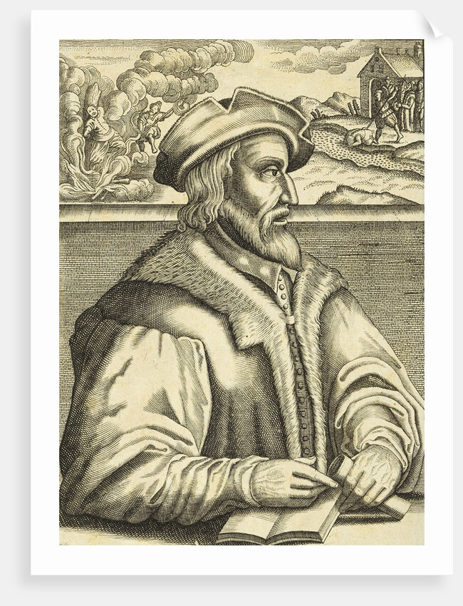 Balthasar Hubmaier, burned for heresy in Vienna, 1609 by Anonymous
