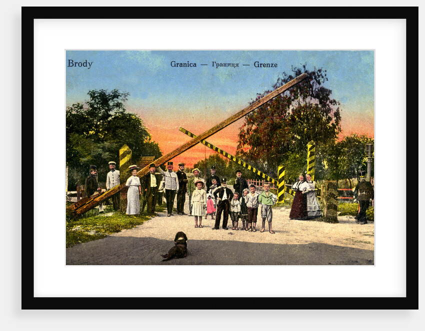 Border passage between Austrian and Russian empires at Brody, c. 1910 by Anonymous