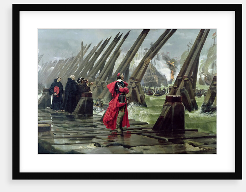 Cardinal Richelieu at the Siege of La Rochelle, 1881 by Anonymous