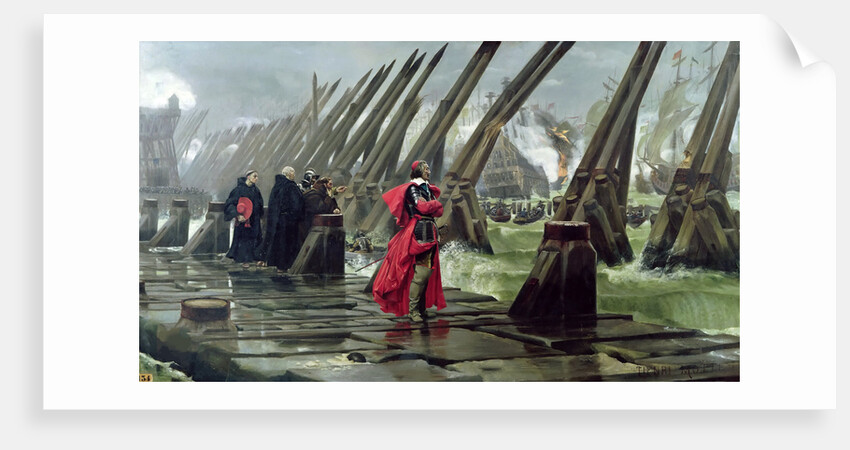 Cardinal Richelieu at the Siege of La Rochelle, 1881 by Anonymous