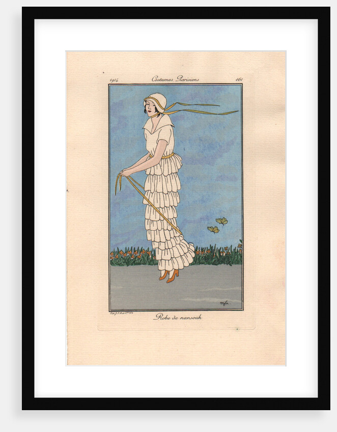 Costumes Parisiens 161: Robe de nansouk, 1914 by Anonymous